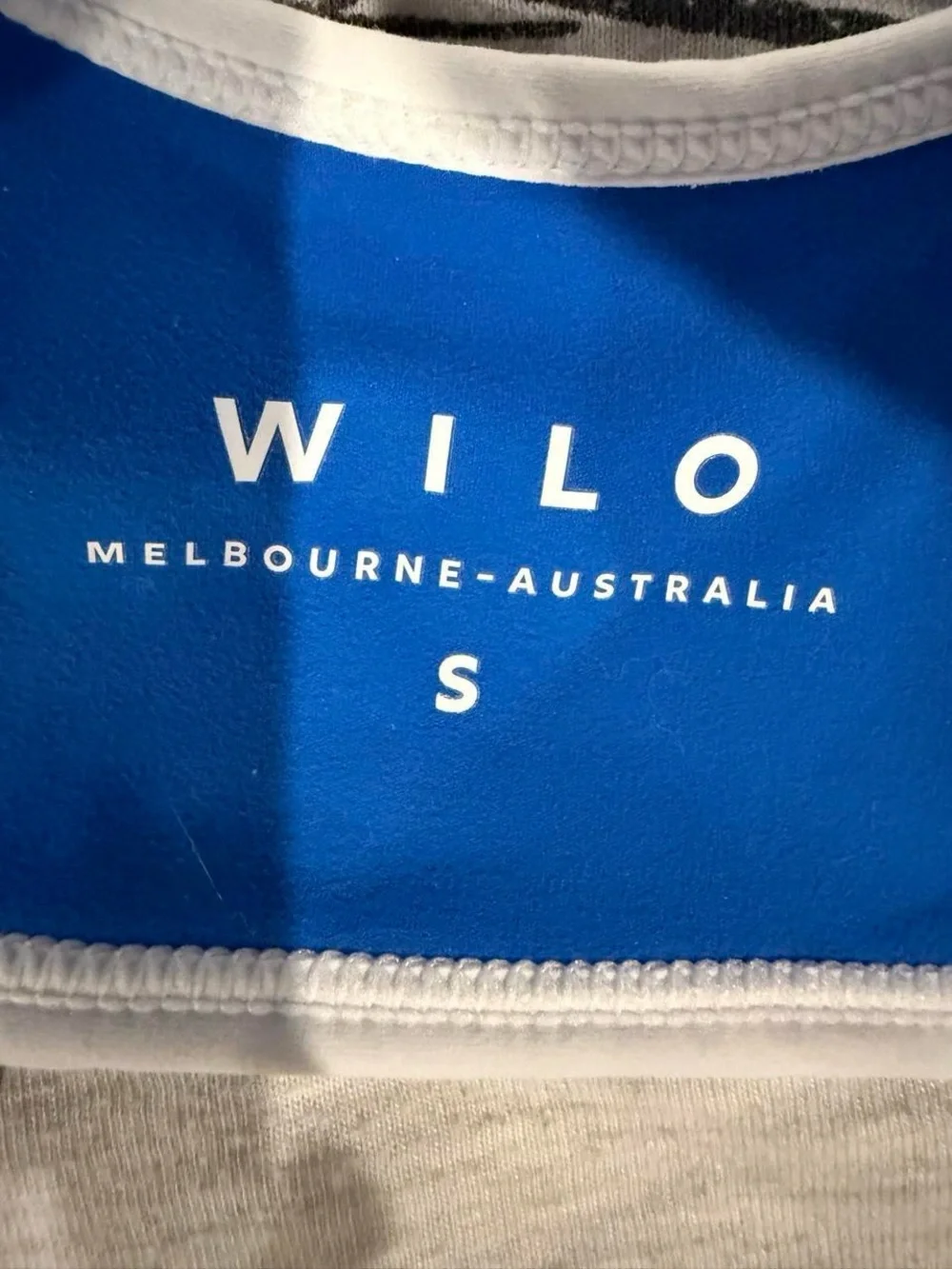 NWT WILO The Label Active Set Sports Bra Biker Shorts Cobalt Blue White, SZ S